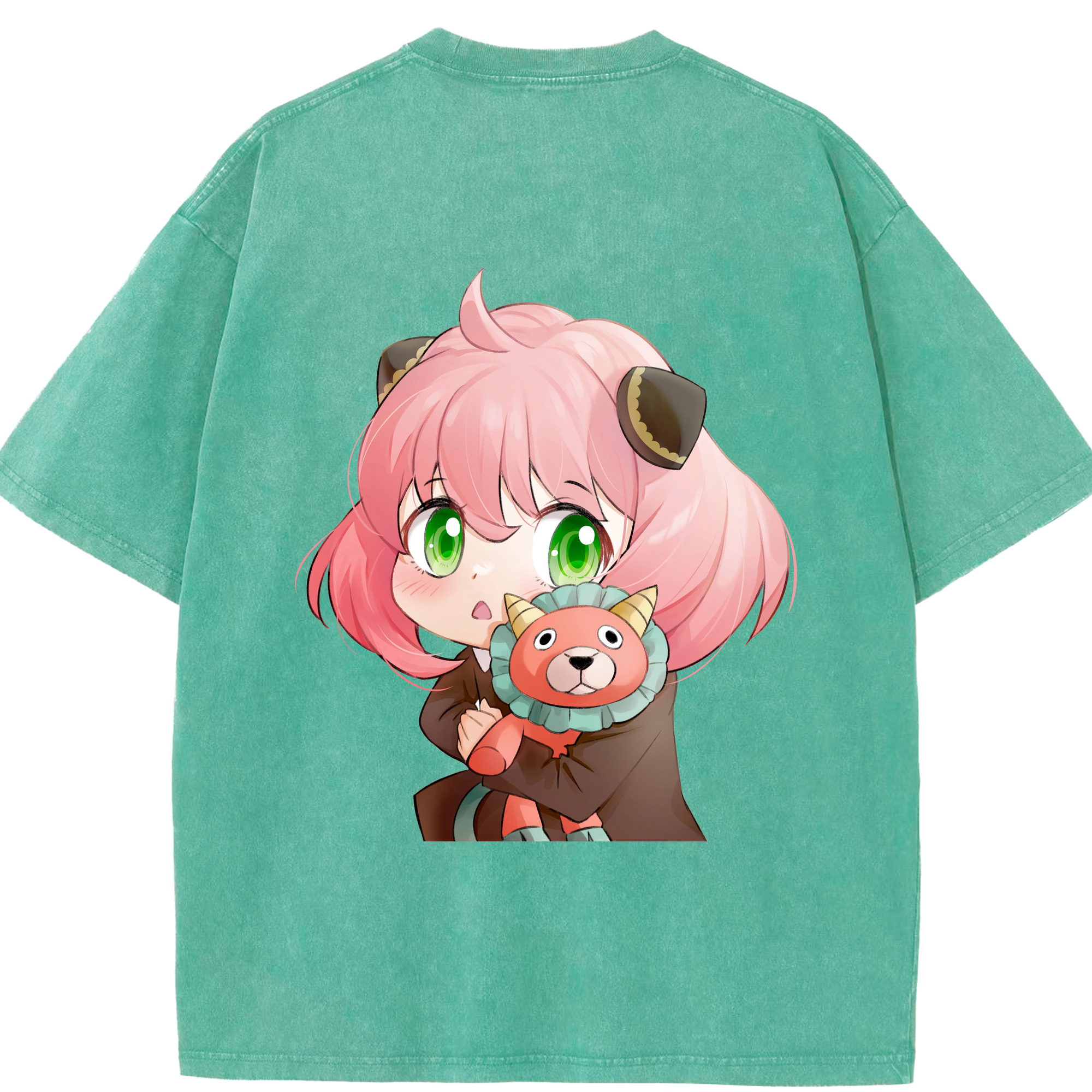 （画像用） SPY×FAMILY间谍家家酒 綿100% ヴィンテージ風 半袖Tシャツ（背面プリント）
